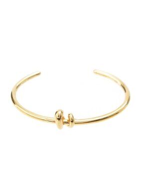 Fendi Filo Brass Twist Bangle Gold Bracelet